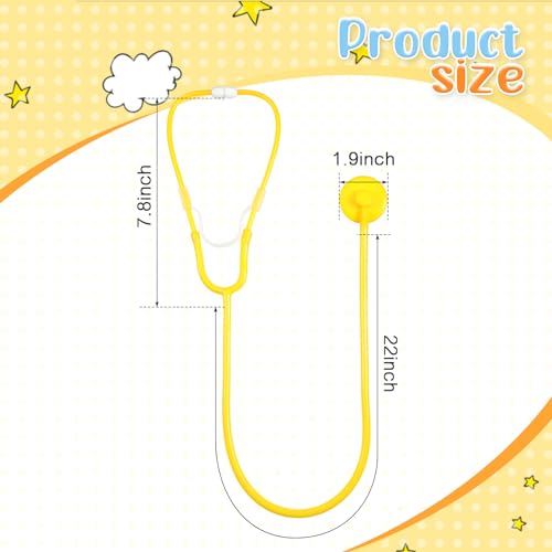 RoundFunny 5 Pack Boys Girls Kids Stethoscope Toy Disposable Plastic Stethoscope Real Working for Girls Boys Doctor Kit Role Play Costume Pretend Game Accessories - Image 5