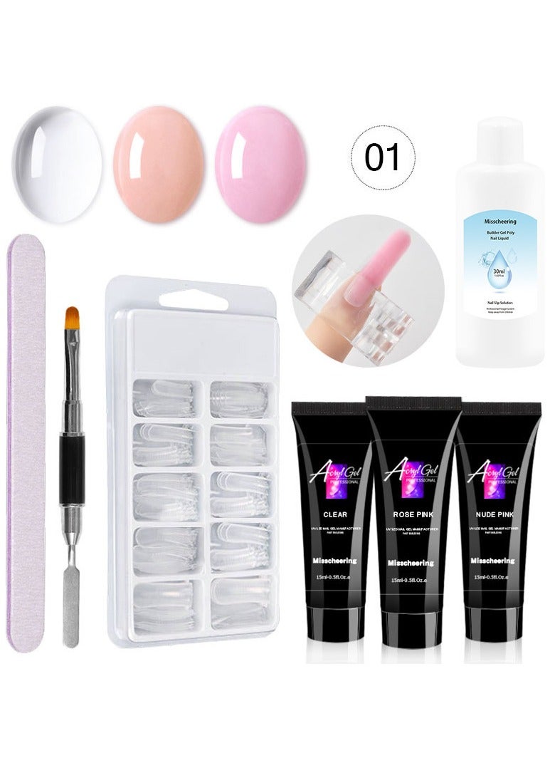 ORiTi 7 Piece Dual Ended Gel Nail Kit Multicolour - Image 1