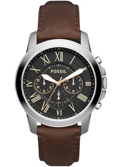 FOSSIL Men's waterproof genuine leather quartz watch -FS4813  - Image 1