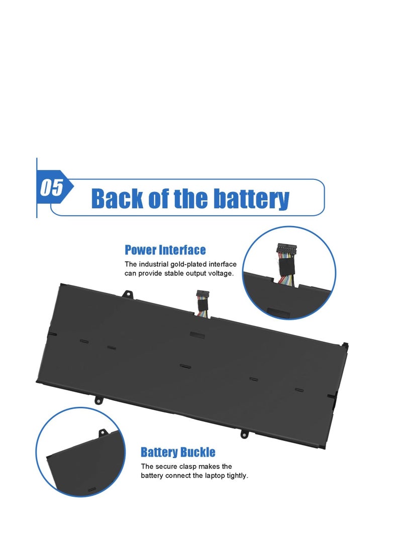 Terabyte بطارية لابتوب L21C4PE2 سعة 59Wh بديل لجهاز Lenovo Yoga 6-13ALC7 6-13ABR8 سلسلة L21L4PE2 SB11F29412 5B11F29411 SB11F29410 5B11F29414 SB11F29418 5B11F29421 15.52V 3815mAh - Image 3