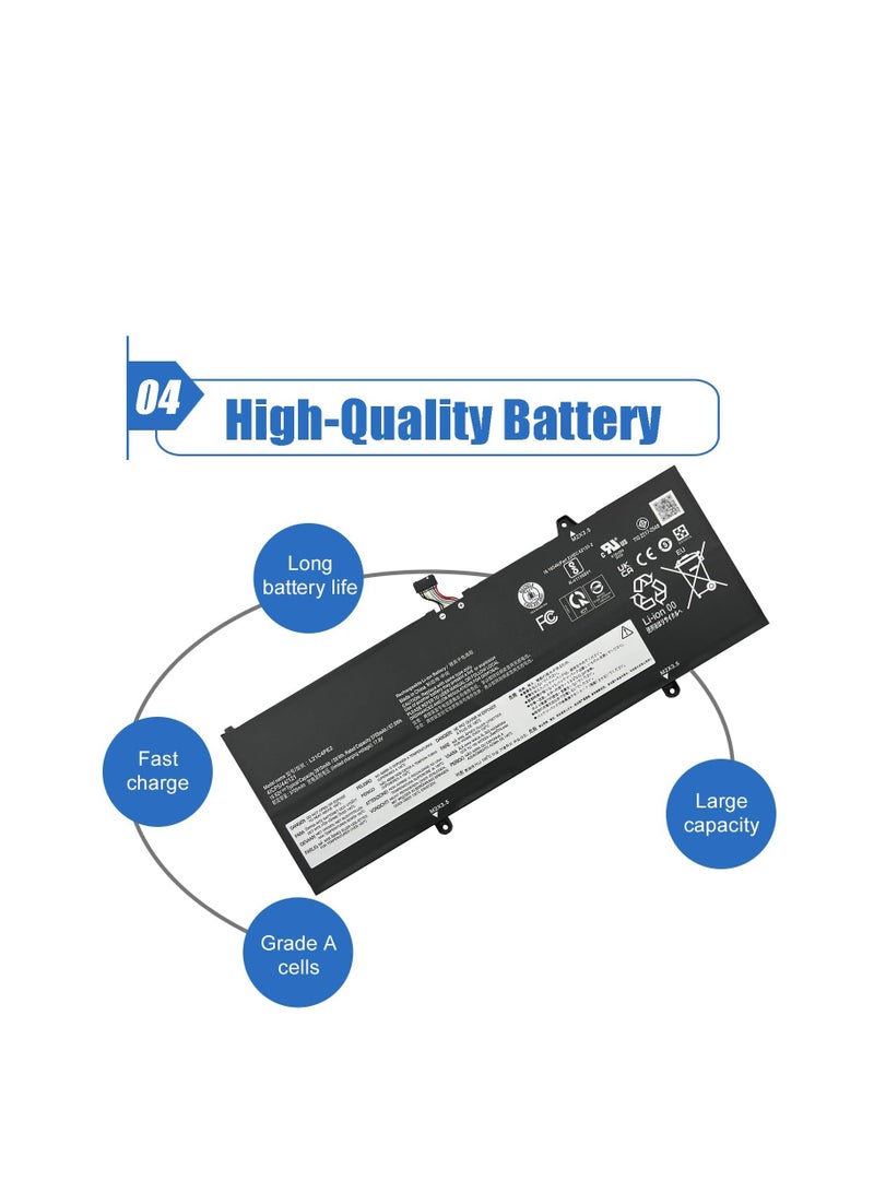 Terabyte بطارية لابتوب L21C4PE2 سعة 59Wh بديل لجهاز Lenovo Yoga 6-13ALC7 6-13ABR8 سلسلة L21L4PE2 SB11F29412 5B11F29411 SB11F29410 5B11F29414 SB11F29418 5B11F29421 15.52V 3815mAh - Image 4