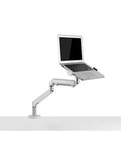 upergo Oz 1S Aluminum 2 In 1 Monitor Arm Laptop Stand And Mount For Gaming And Office Use 17" 32" Each Arm Upto 6 Kg Silver  - Image 3