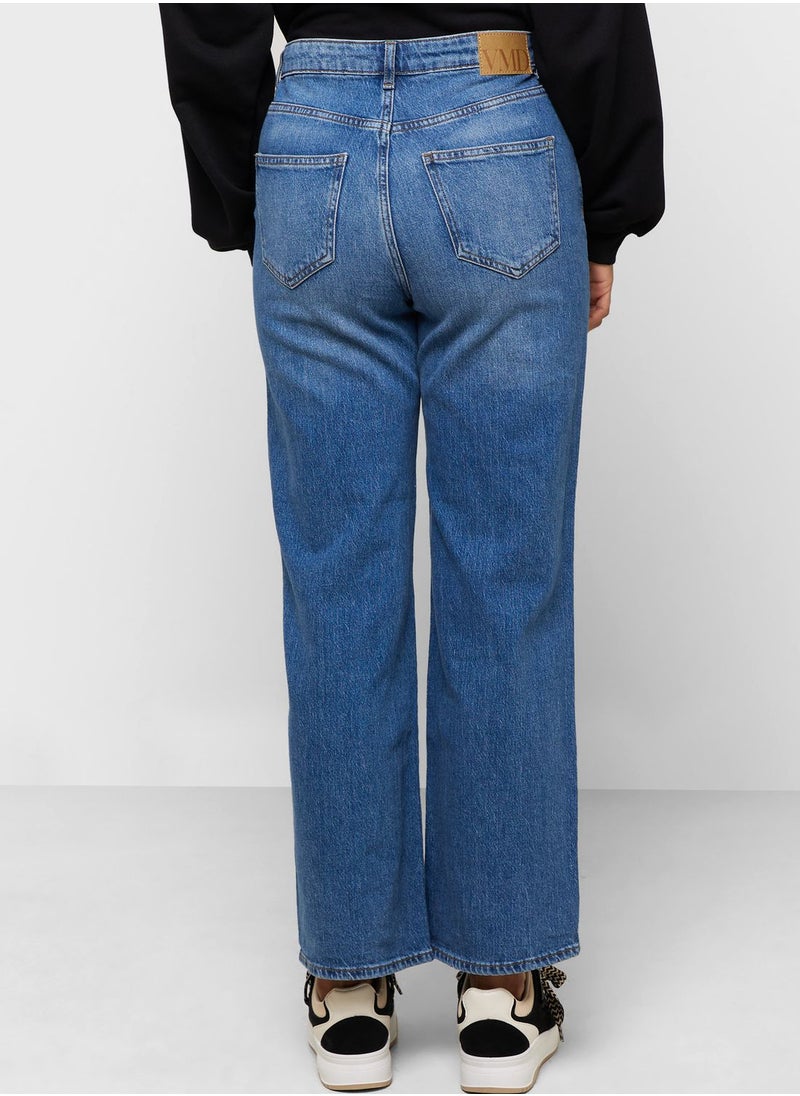 VERO MODA - High Waist Straight Jeans - Image 1
