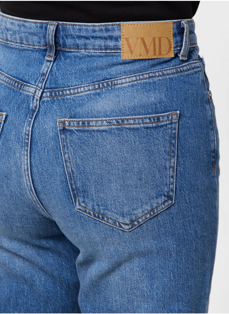 VERO MODA - High Waist Straight Jeans - Image 1