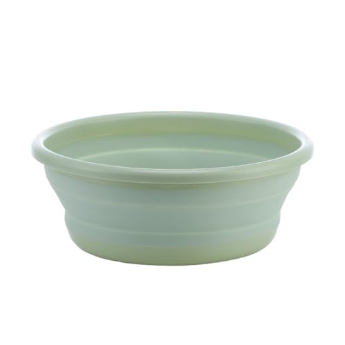 Leeonz Folding Washbasin, Washtub, Hot Water Basin, Bucket, Space Saving, Laundry, Cleaning, Foot Bath, Outdoor, Travel (Small, Pista Green) - Image 1
