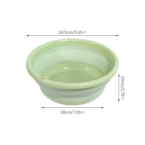 Leeonz Folding Washbasin, Washtub, Hot Water Basin, Bucket, Space Saving, Laundry, Cleaning, Foot Bath, Outdoor, Travel (Small, Pista Green) - Image 3