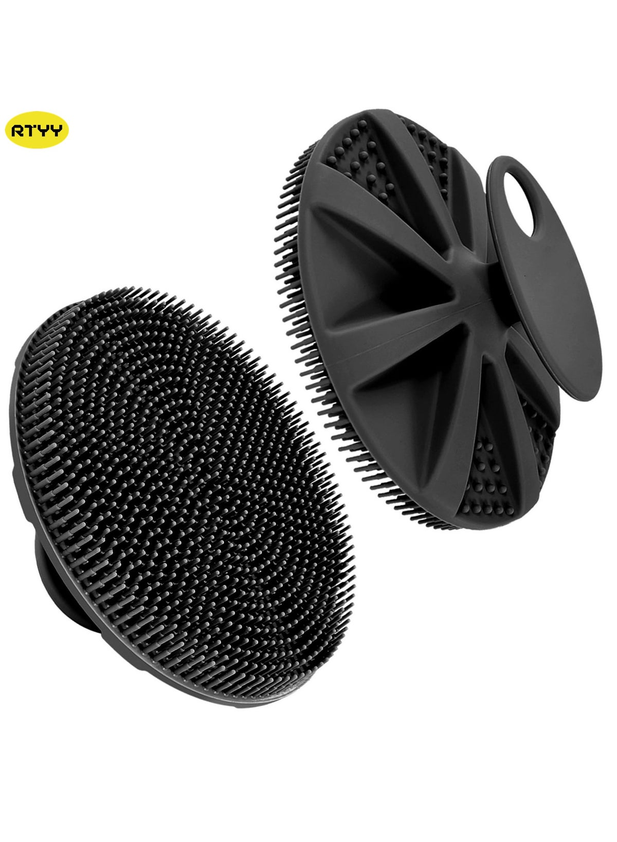 RTYY Food-Grade Soft Silicone Body Scrubber Shower Brush Handheld ...