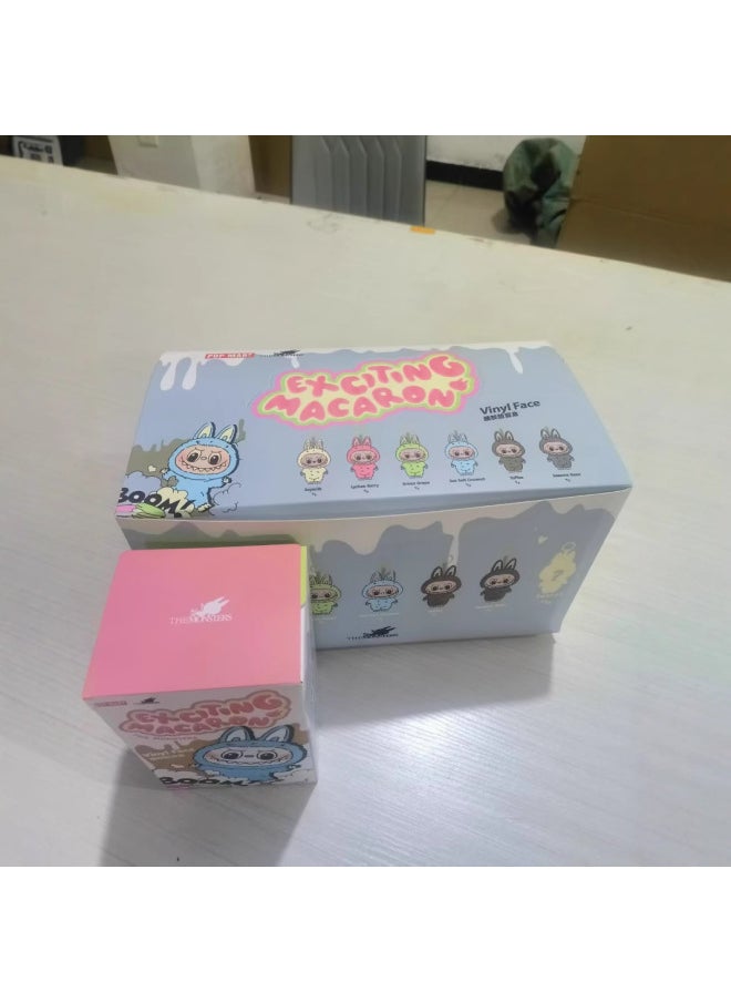 null - Bubble Matrabu Heart Macaron Vinyl Face Blind Box Plush Doll Toy Labubu Trendy Play Doll اللون: مجموعة الجيل الأول تأتي في 6 ألوان بدون ازدواجية - الارتفاع: قماش الفرشاة - Image 1