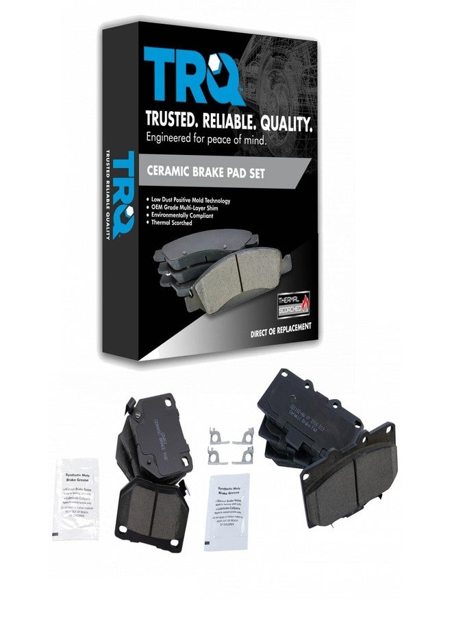 تي آر كيو طقم تيل فرامل سيراميك أمامي وخلفي من TRQ لسيارة سوبارو إمبريزا WRX موديل 2006-2007 (جديد) - Image 1