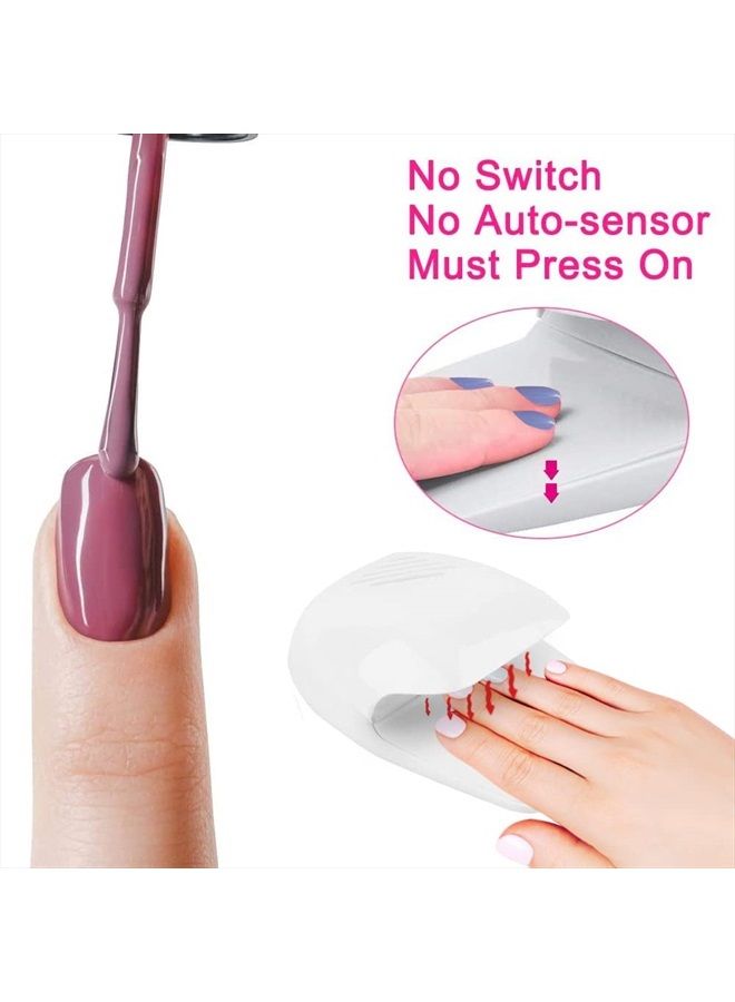 eyxformula Nail Fan Dryer for Regular Nail Polish, Portable Nail Dryer Nail Art Polish Machine Quick Dry Nail Polish Gel Nail Dryer Blower for Fingernail Toenail, Portable Fans Battery Operated - Image 2