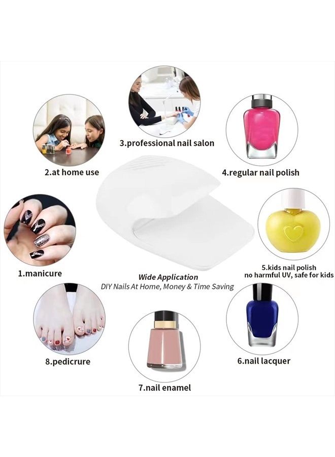 eyxformula Nail Fan Dryer for Regular Nail Polish, Portable Nail Dryer Nail Art Polish Machine Quick Dry Nail Polish Gel Nail Dryer Blower for Fingernail Toenail, Portable Fans Battery Operated - Image 4