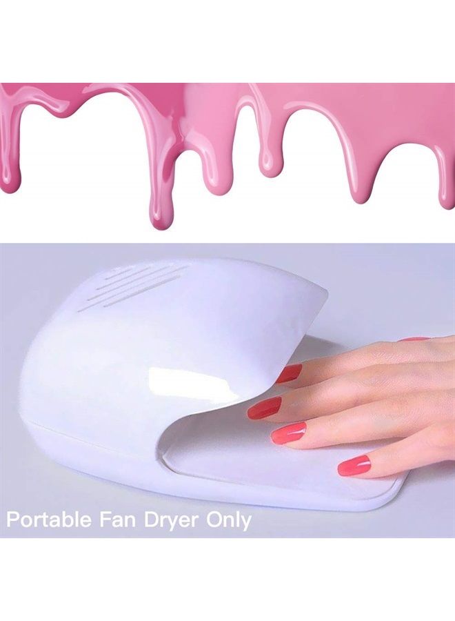 eyxformula Nail Fan Dryer for Regular Nail Polish, Portable Nail Dryer Nail Art Polish Machine Quick Dry Nail Polish Gel Nail Dryer Blower for Fingernail Toenail, Portable Fans Battery Operated - Image 1