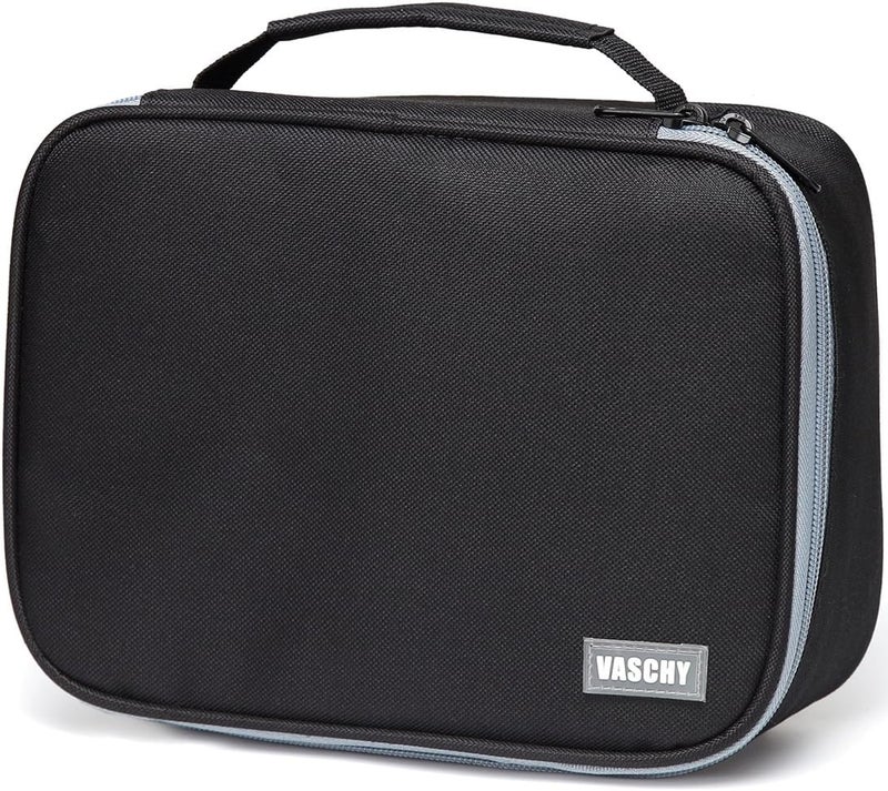 Vaschy Large Pencil Case, Art Color Pencils Pouch with Detachable Layers Multiple Zip Pockets for School Office Stationary Organization Black - Image 1