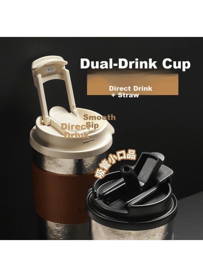 Senso Pure Titanium Coffee Cup Double Drinking Mouth Insulated Leak-proof Sealed Long-lasting Temperature Retention 500ml - Image 4