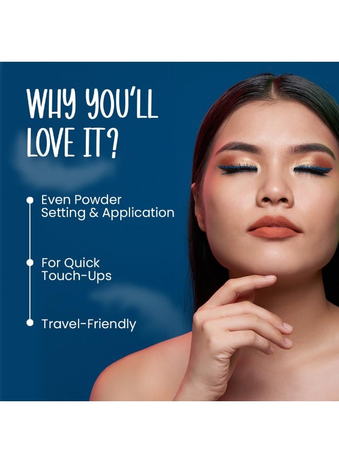 مارس اسفنجة بودرة مارس بفكت مع حزام | لتطبيق البودرة السائبة والمضغوطة | مزيج مكياج مثالي | سهلة التنظيف والاستخدام | لطيفة على البشرة (عبوة من قطعتين) - Image 4