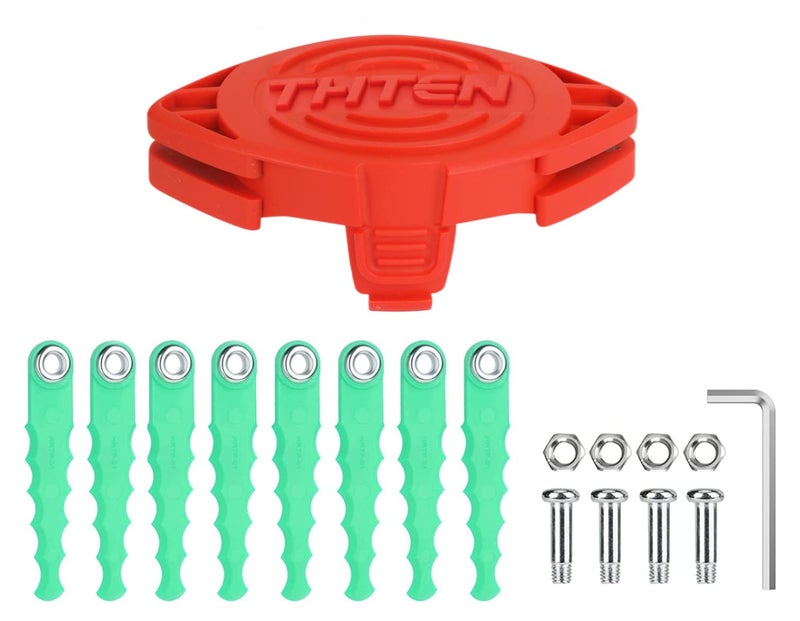 THTEN SF-080 String Trimmer Spool Line Compatible with Black and Decker SF-080-BKP 20ft 0.080" GH3000 LST540 GH3000R LST540B Weed Eater Auto Feed Single Line with 90583594 Cap Covers Parts - Image 1