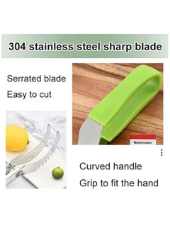 Oasisgalore Stainless Steel Watermelon Cutter Tool - Fruit Cutter Slicer, Watermelon Slicer Cutting Tool  - Image 3