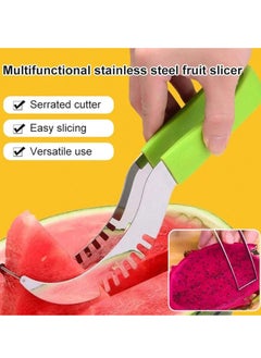 Oasisgalore Stainless Steel Watermelon Cutter Tool - Fruit Cutter Slicer, Watermelon Slicer Cutting Tool  - Image 2