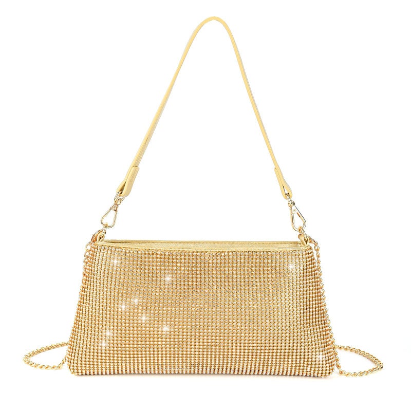 Crystal-Embellished PU Evening Bag - Image 3