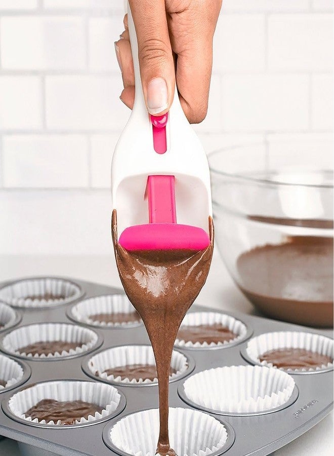ZIPRON Cake Batter Distribution Scoop | One-Touch Sliding Button for Easy Dispensing | Cupcake, Muffin & Pancake Batter Dispenser Tool | Non-Mess Baking Scoop for Kitchen DIY Baking Lovers - Image 2