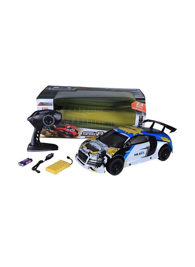 D-Power Speed Racing Rc Race Car, Hobby Grade High Speed Remote Control Car For Kids, Rtr 1:10 Scale, 2.4Ghz - Blue - Image 1
