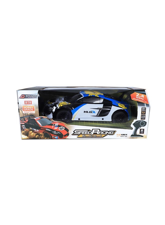 D-Power Speed Racing Rc Race Car, Hobby Grade High Speed Remote Control Car For Kids, Rtr 1:10 Scale, 2.4Ghz - Blue - Image 2