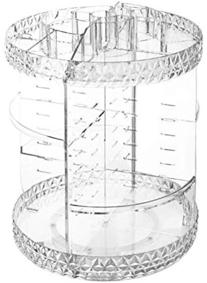 Makeup Organizer,360 Degree Rotating Adjustable Acrylic Cosmetic Storage Display Case with 6 Layers Large Capacity, Fits Creams, Makeup Brushes, Lipsticks and More, Clear Transparent - Image 5