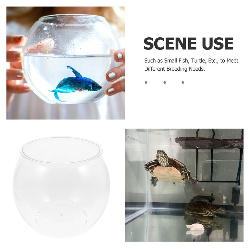 Small Desktop Plastic Fish Bowl Aquarium With Tank Transparent For Office Decor Home Use - Image 4