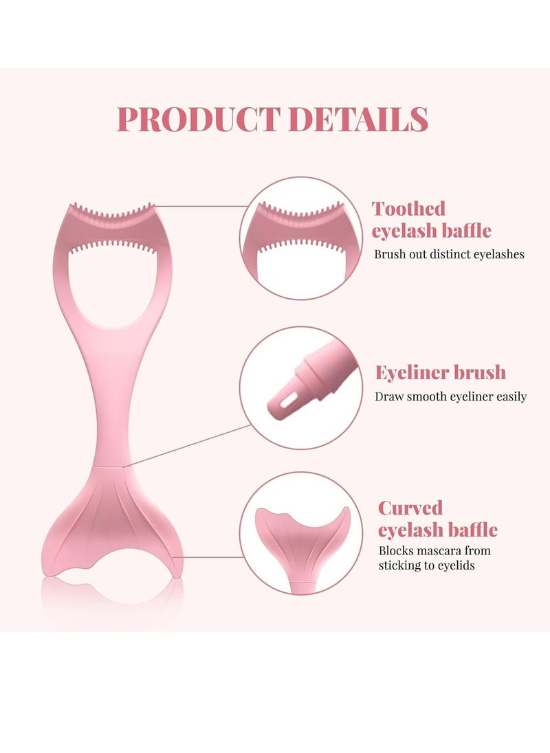 Generic Eyeliner Stencils Pencil Silicone Reusable Clean Winged Liner Mascara Shield 3 in 1 Eyelashes Tools Mascara Shield Applicator Guard for Beginners  - Image 4