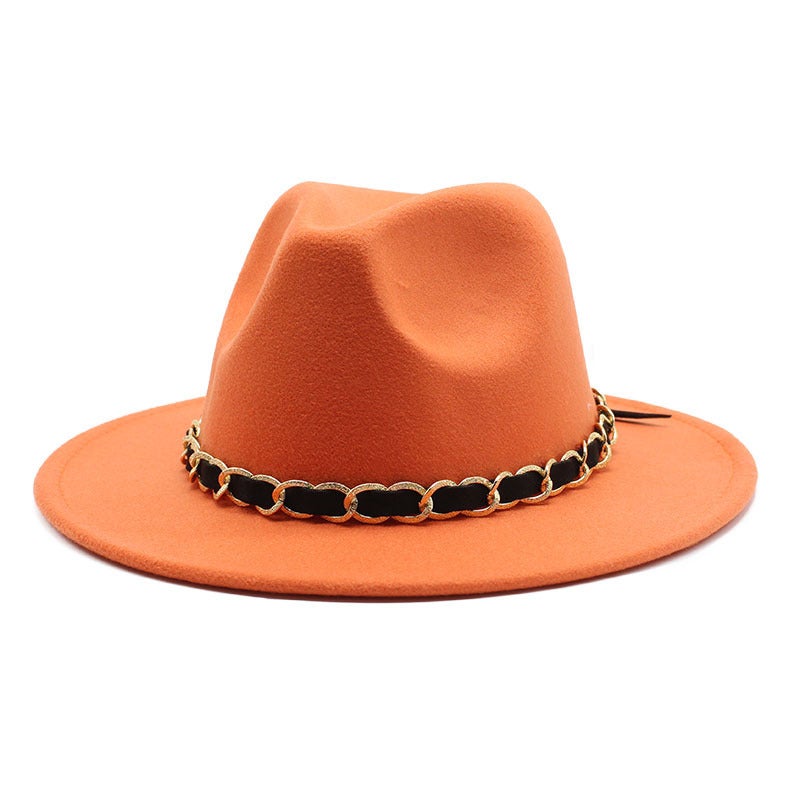 Fedora Hat Unisex British  Large Brim Casual  Hat - Image 1