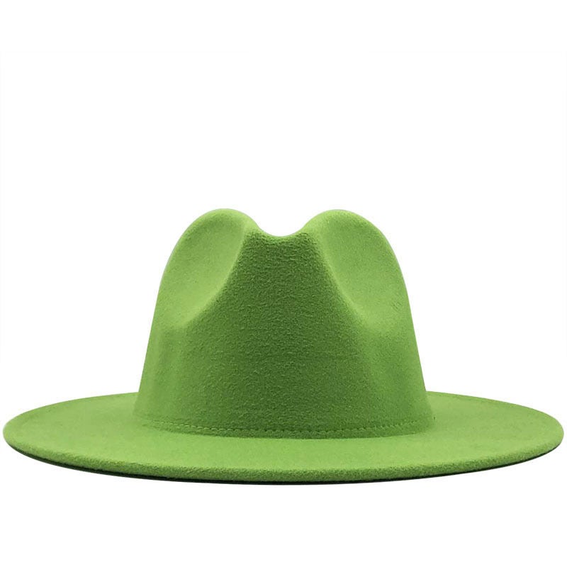 Fedora Hat Unisex British  Large Brim Casual  Hat - Image 2