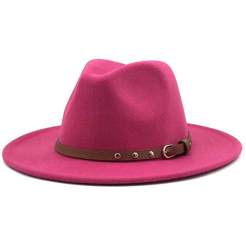 Fedora Hat Unisex British  Large Brim Casual  Hat - Image 3