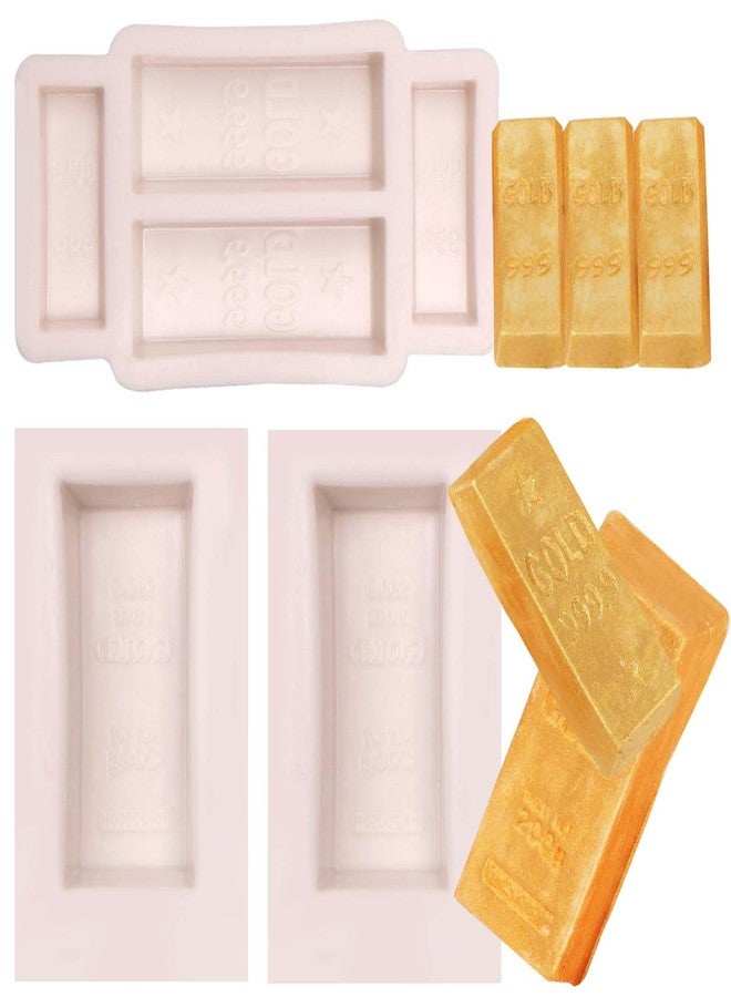 muyulin Gold Fondant Silicone Molds, Golden Cake Decoration Chocolate Molds for Birthday Party Cupcake Toppers, Sugarcraft Polymer Clay Crafting Projects Resin - Image 1