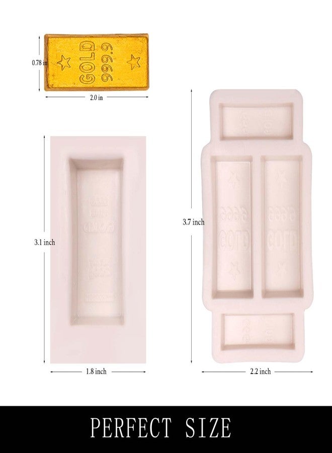 muyulin Gold Fondant Silicone Molds, Golden Cake Decoration Chocolate Molds for Birthday Party Cupcake Toppers, Sugarcraft Polymer Clay Crafting Projects Resin - Image 2