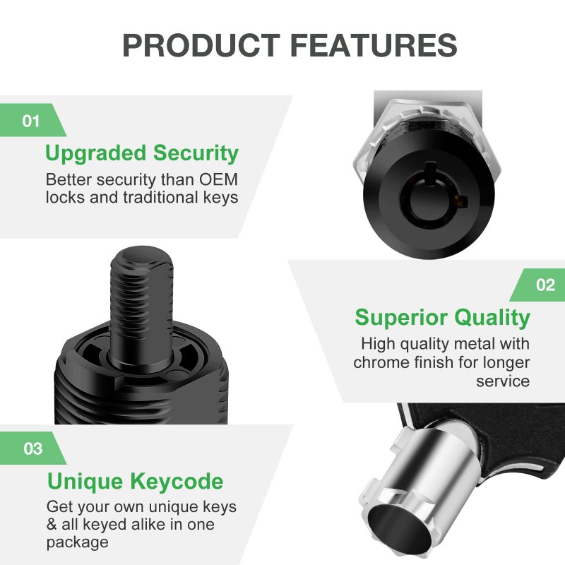 Cylinnda 2 Pack Tool Box Lock with Keys, 5/8" RV Storage Lock Keyed Alike, Cabinet Lock Cam Locks for Toolbox Lock Replacement Mailbox RV Compartment Locks with Manual (Black -2 Pack, 5/8 Inch)â€¦ - Image 4
