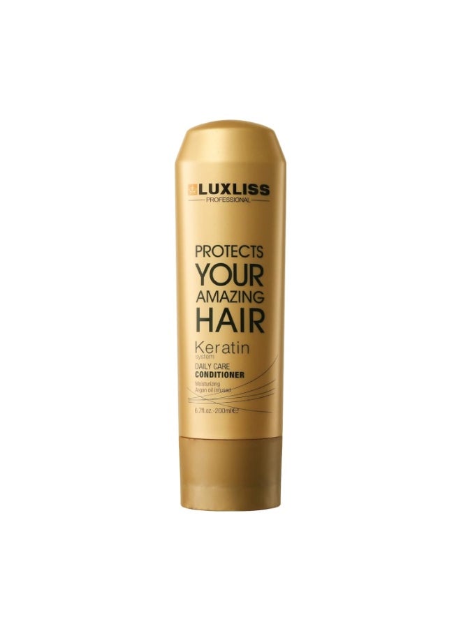 Luxliss Keratin Daily Care Conditioner 200 Millilitre Gold Edition - All, Unscented  - Image 1