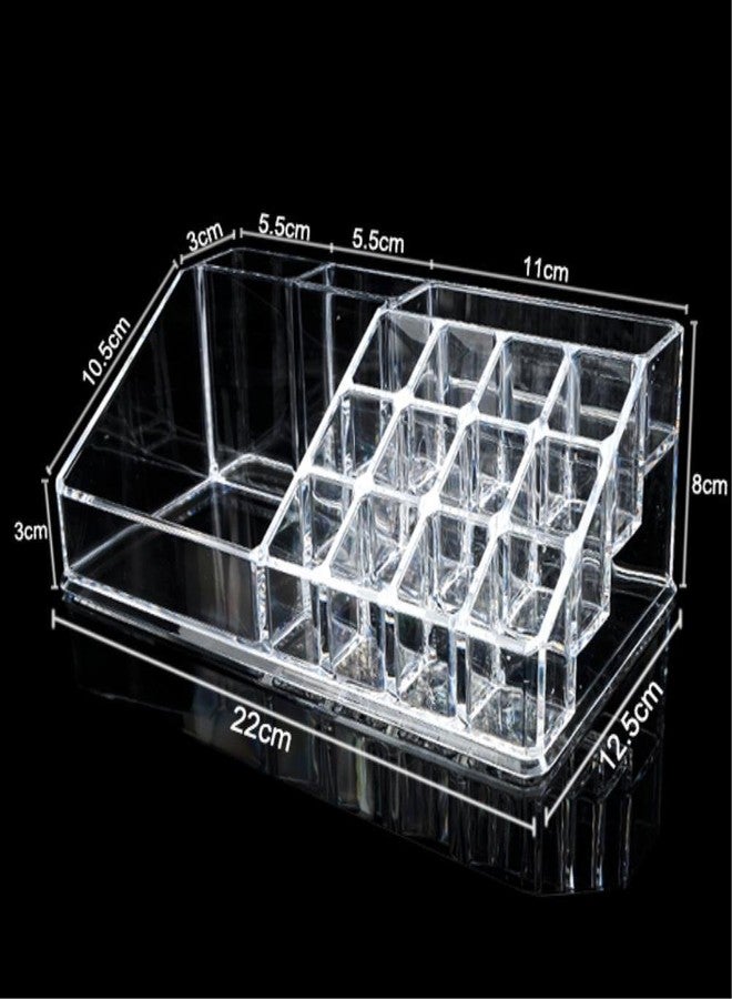 MOHAK Cosmetic Organizer 16 Compartment Makeup Jewellery Acrylic Lipstick Storage Organiser Box - Image 5