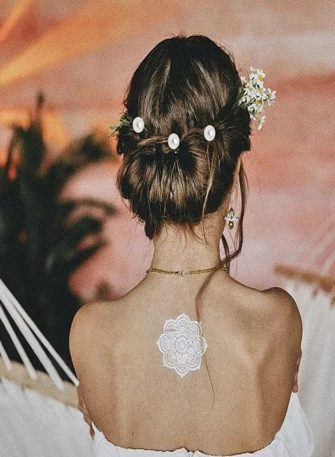 Honbay 10PCS Black Round Head Spiral Bobby Hair Pins Twist Screw Hair Pins Spin Pins Bun Stick Pick 14mm Dia Pearl - Image 4