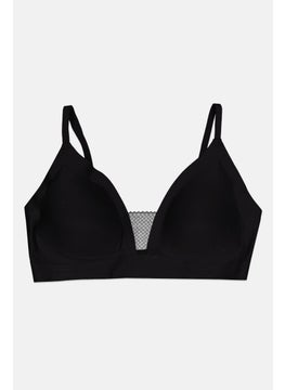 bebe Women Plain Lightly Padded Bra, Black  - Image 1