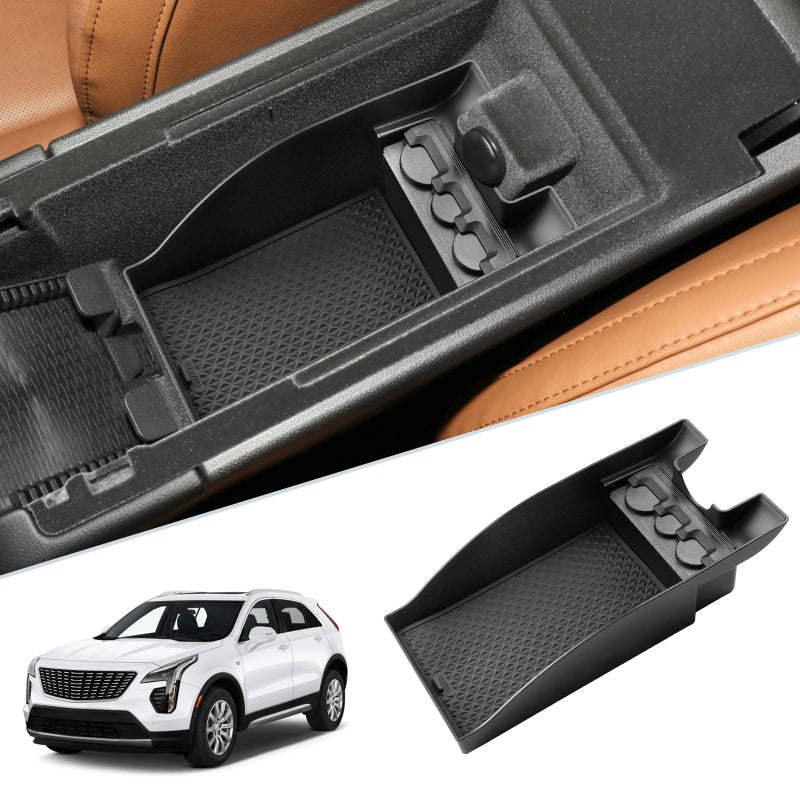 SKTU Compatible with 2023 2024 2025 Cadillac XT4 Center Console Organizer for 2020 2021 2022 2023 2024 2025 Cadillac XT4 Accessories Insert ABS Materials Tray 2024 2025 XT4 Armrest Storage Box