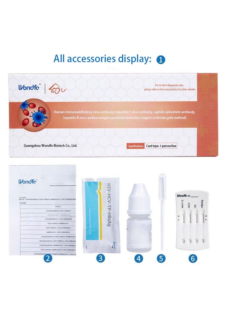 Wondfo Wondfo 2 Boxes Test Strips 4 in 1 4th Generation STD Self-Test Antigen  - Image 2