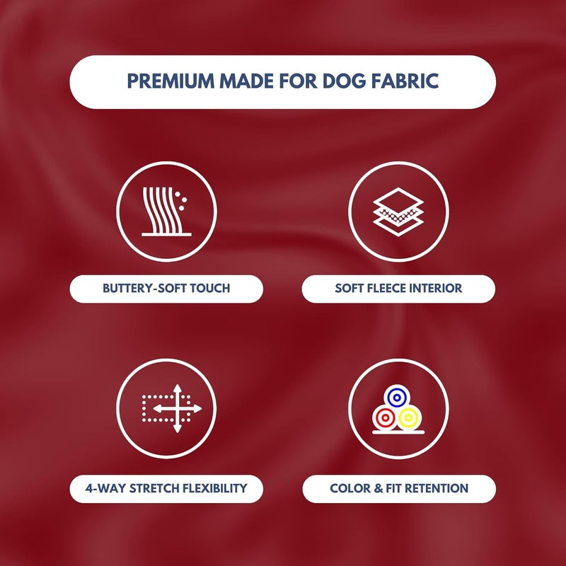 Spark Paws Dog Hoodie – Premium Dog Sweater for Small, Medium, and Large Dogs | Warm Outfits for French Bulldogs, Pitbull, Puppy, Winter Jacket Alternative - Burgundy - M - Image 5