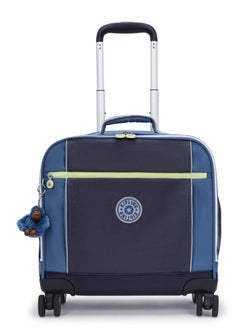 kipling New Storia 4-Wheeled Kids School Bag With Laptop Compartment Fantasy Blue Block  - Image 1