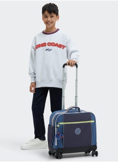 kipling New Storia 4-Wheeled Kids School Bag With Laptop Compartment Fantasy Blue Block  - Image 2