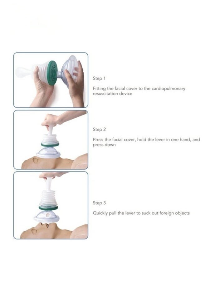 Emergency Choking Rescue Kit: Portable First Aid Suction Device,Choking Rescue Device, Rescue Kit for Children & Adults,young & Pediatric Masks with instruction paper Included(BLUE)