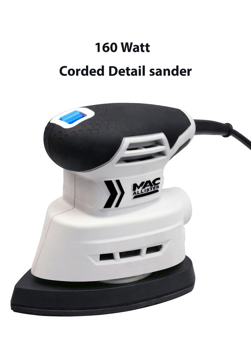 Mac Allister - Mac Allister 160W 220-240V Corded Detail sander MSDLS160 - Image 1