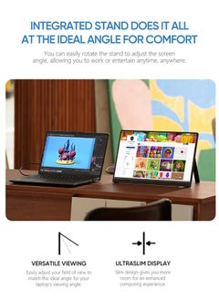 Generic Portable Monitor 15.6'' FHD 1080P - Ultra-Slim Portable Laptop Monitor with Kickstand  - Image 4