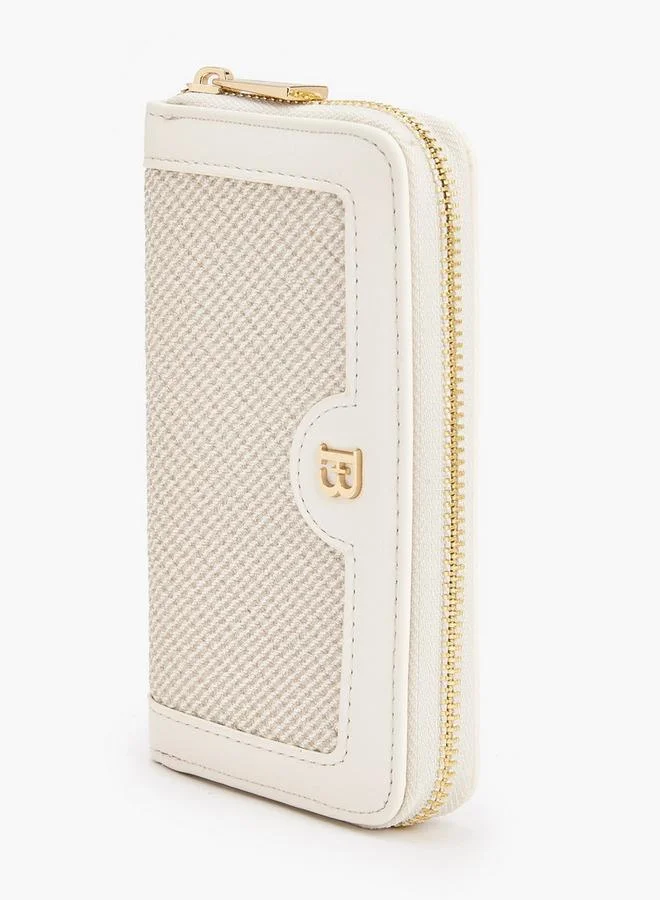 Flora Bella By Shoexpress CREAM Flora Bella Textured Zip-Around Wallet for Women | Best Price UAE