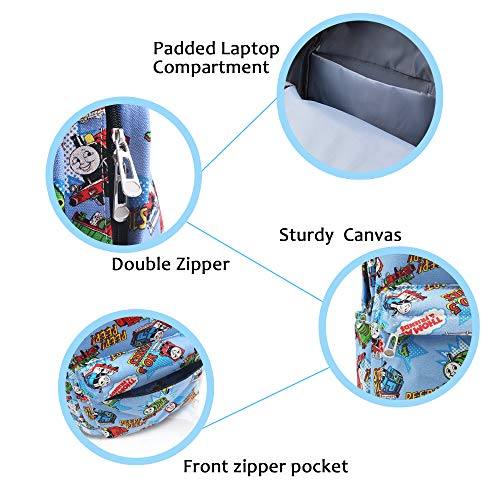 Finex Transport Fans Canvas Backpack Casual Daypack with 15 in Laptop Storage Compartment - Image 5