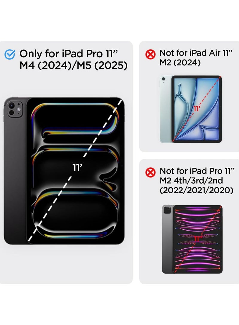 Spigen Urban Fit iPad Pro 11 inch Case M5/M4 (2025-2024) Premium Fabric Tri-fold Kickstand Folio Cover with Pencil Holder - Rose Gold - Image 2